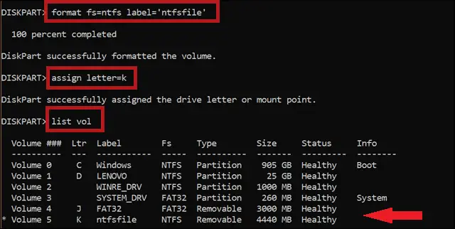 how to partition a usb drive