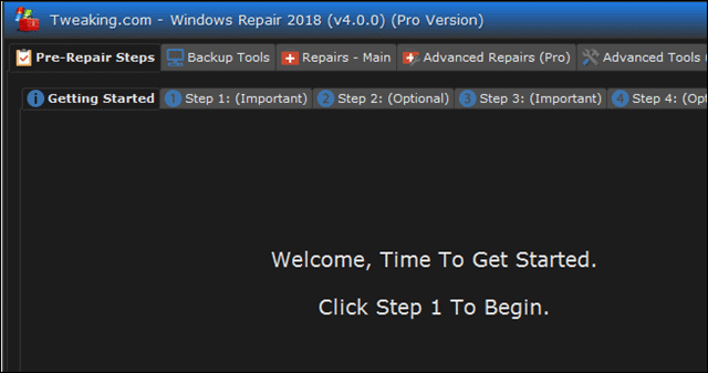 tweaking.com windows 10 repair tool