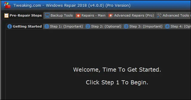 tweaking.com windows 10 repair tool