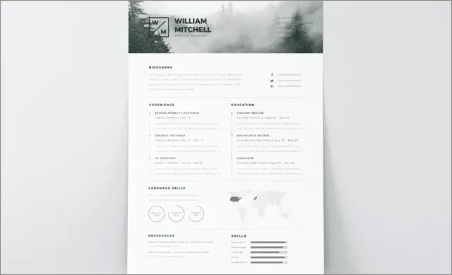 1 clean resume template