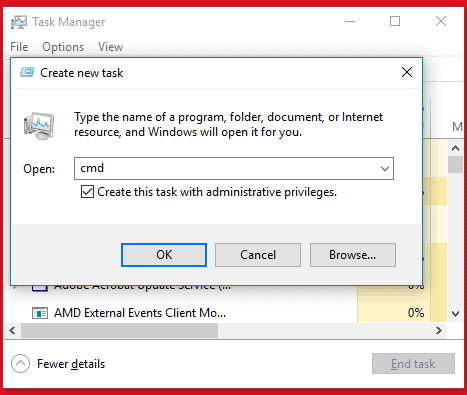 open command prompt windows 10 start menu not working