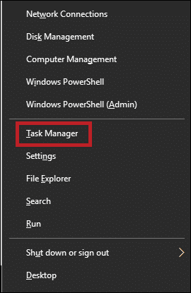 open task manager to go the Processes tab.