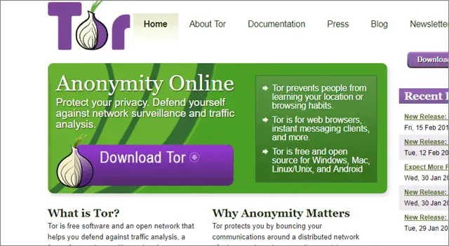 tor anonymous web browser