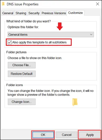 Make the changes in DNS issue properties when windows 10 file explorer slow