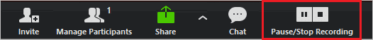 recording controls for zoom meeting
