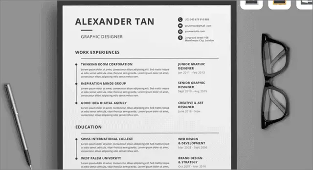 10 alexander tan clean resume template