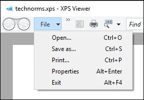 file-menu-xps-viewer