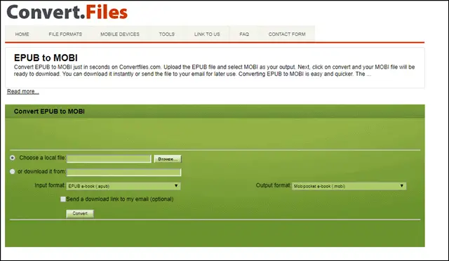 convert files epub to mobi online