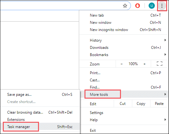 google task manager when google chrome not responding