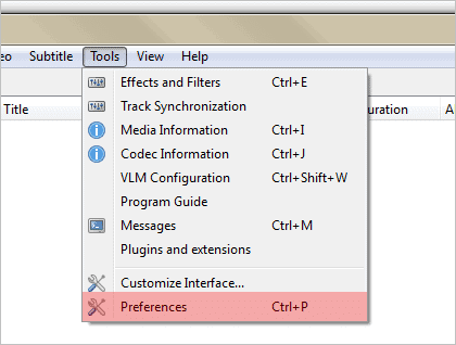 Open-VLC-player-preferences