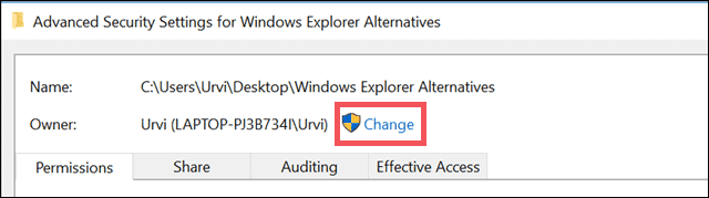 click change to make changes