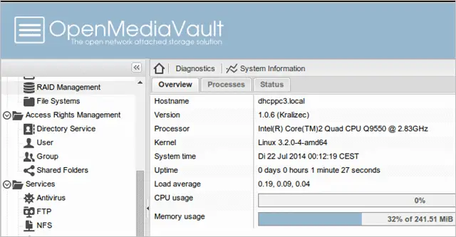 openmediavault home media server