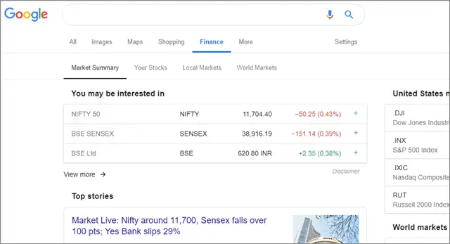 google finance