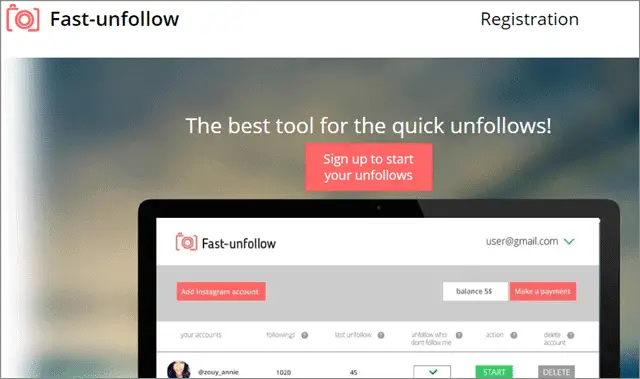 fast-unfollow to mass unfollow instagram users