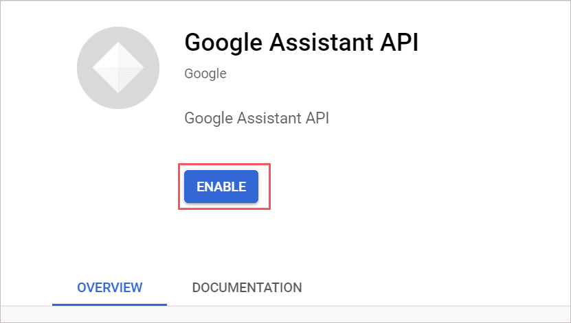 Enable the API