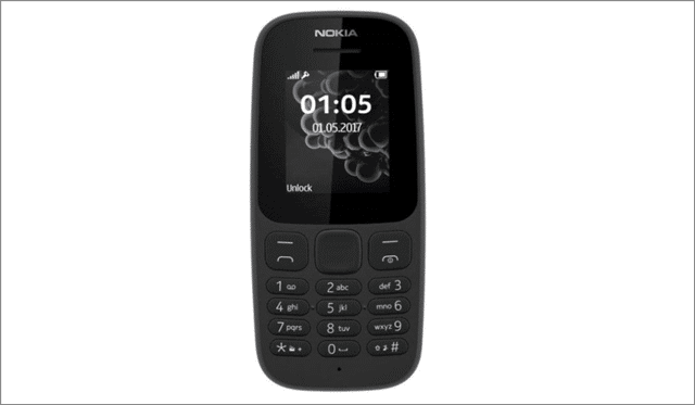 nokia 105 cell phone for seniors