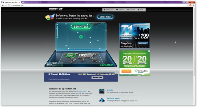 main-page-of-speedtest.net