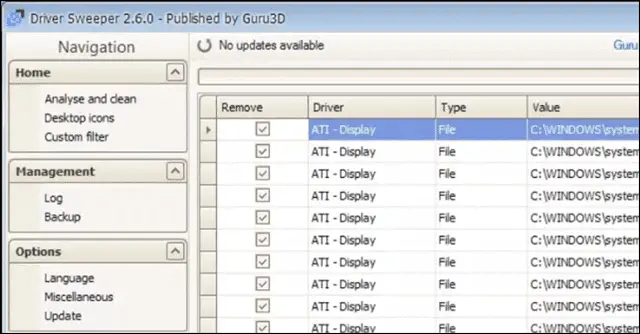 16 driver sweeper how to uninstall amd drivers