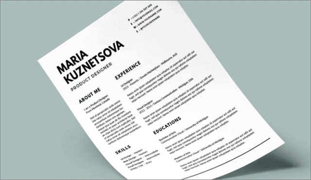 Minimalist-Style Resume Template