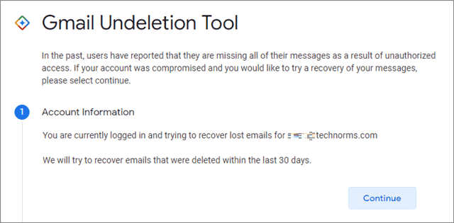 gmail undeletion tool
