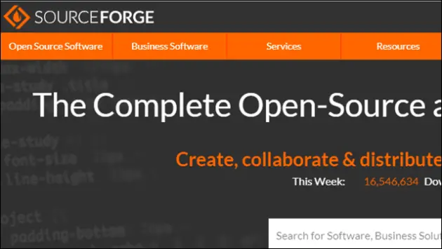 sourceforge-free-software-download-websites