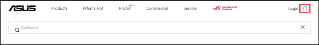 Search with the serial number on the ASUS site