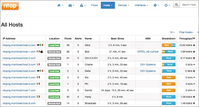 ntop network diagnosis tool