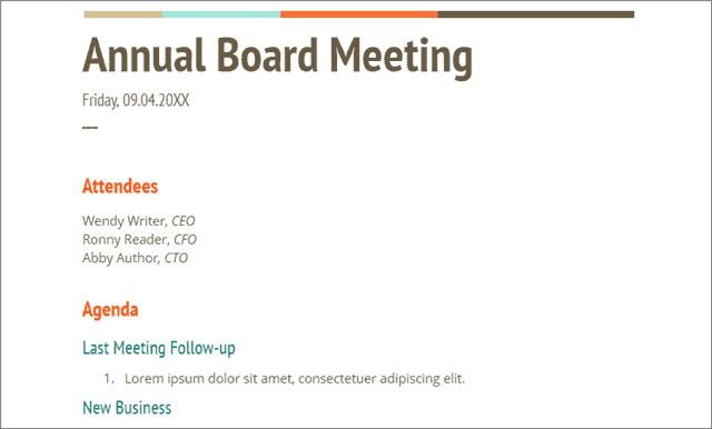 annual board meeting gdoc
