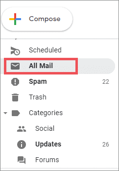 find archived emails in gmail
