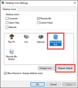 how to restore recycle bin