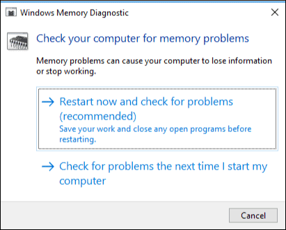 windows-10-memory-leak-issue-memory diagnostic-tool 