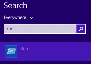 Search Run command