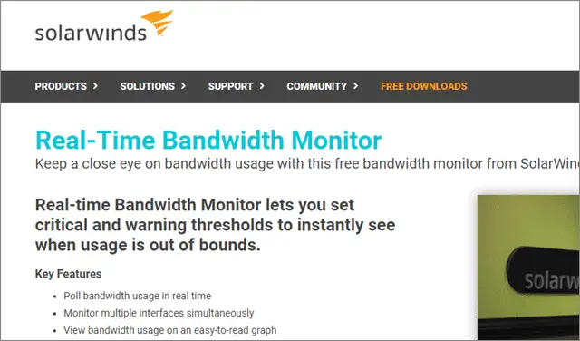 solarwinds network traffic monitor