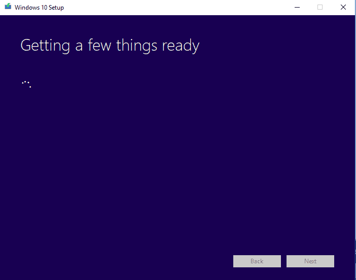 setting up windows 10 media creation tool