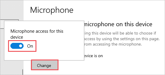 Turn On Microphone access
