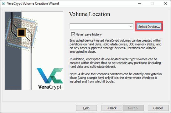 select drive to encrypt a flash drive