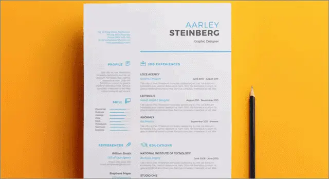 20 minimalist resume