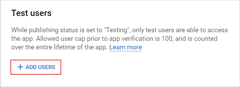 Add test users
