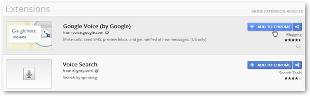 google-voice-in-chrome-store