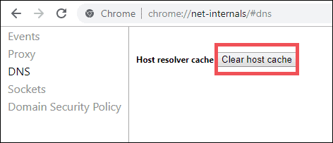 Clear host cache to fix dns issues 