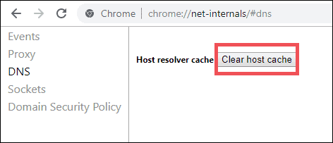 Clear host cache to fix dns issues