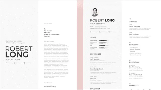 24 monochrome photoshop resume template