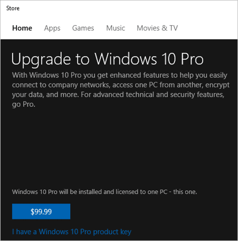 can you upgrade windows 10 home to pro without losing data