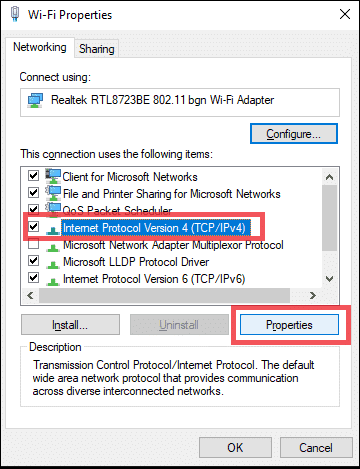 change ipv4 settings no internet connection 1