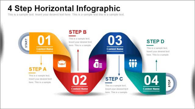 4-Step Horizontal Infographic Template