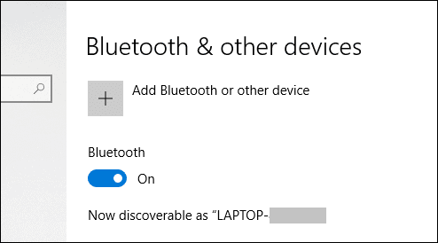 turn on bluetooth on windows 10