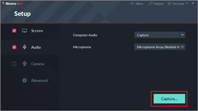 filmora audio record meeting