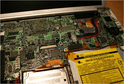 Laptop motherboard.