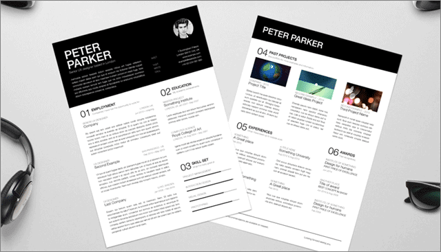 Free Mockup/ CV - Indesign resume template