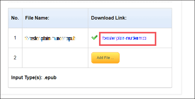 Downloaded the converted epub to kindle file